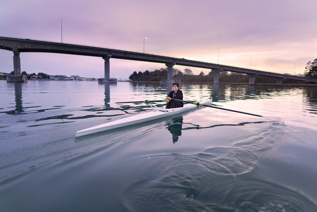 Junior single rower